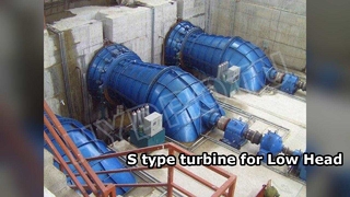 Turbina hidráulica tipo S de alta eficiência para projeto hidrelétrico de baixa cabeça
