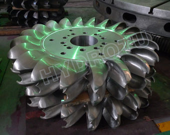 turbina de Turgo da cabeça do ponto alto de 500m hidro com dois bocais e o corredor fazendo à máquina forjado do CNC