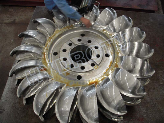 Rotor de Turbina Pelton em Aço Inoxidável para Queda d'Água de 80m-1000m com Capacidade de 0.5MW-20MW