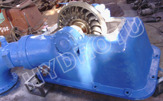 Turbina hidrelétrica Turgo com potência nominal de 100KW-2000KW, corredor de aço inoxidável e eficiência de 88% para usinas hidrelétricas