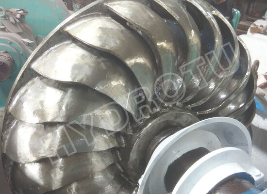 Turgo Hydro Turbine 100KW-2000KW com 70m-200m Head Range e 88% de Eficiência