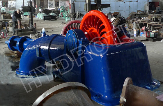 Turbina Hidráulica Turgo com potência nominal de 100KW-2000KW, eficiência de até 88% e alcance de 70m-200m